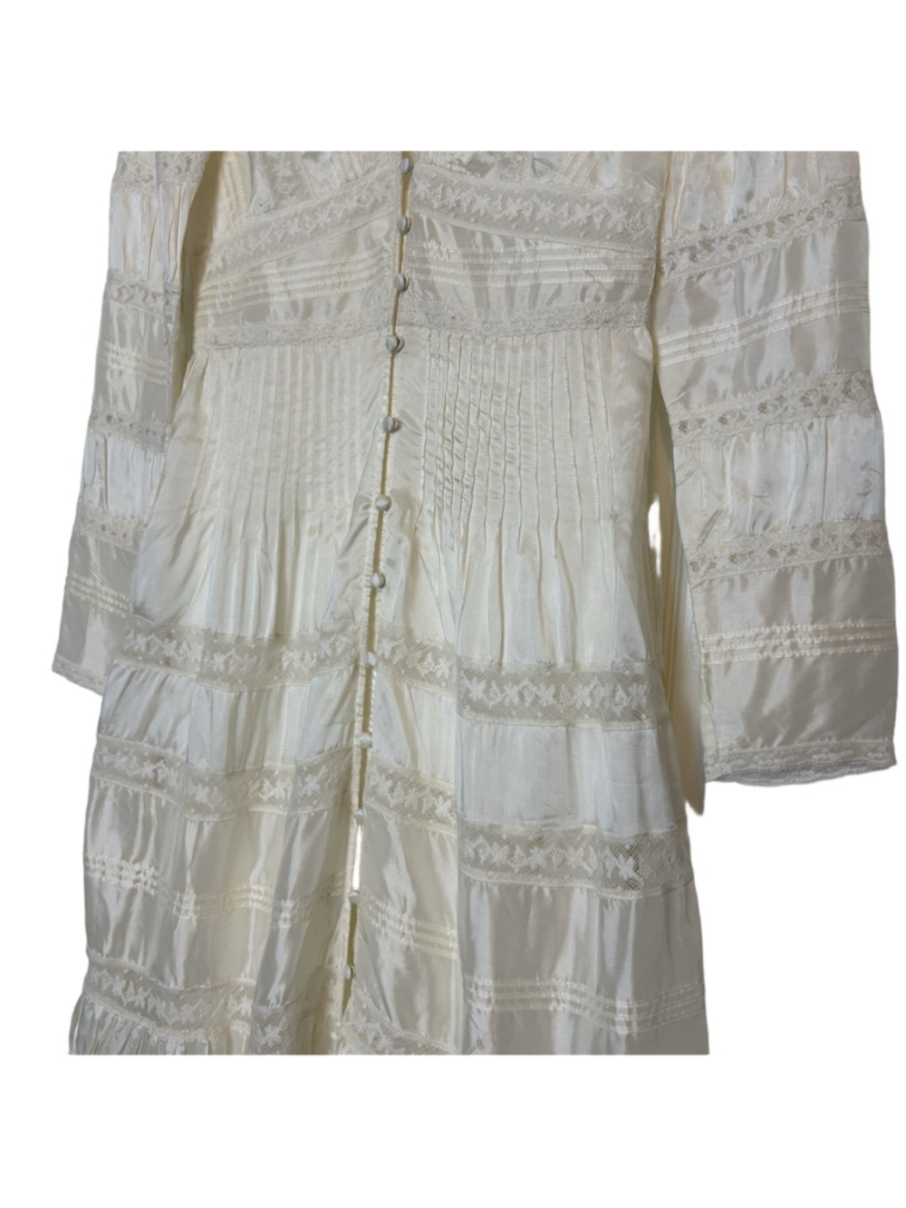 LoveShackFancy Ellitia Maxi Dress Victorian Lace Button Front Ivory NWT Size 4 - Picture 12 of 15